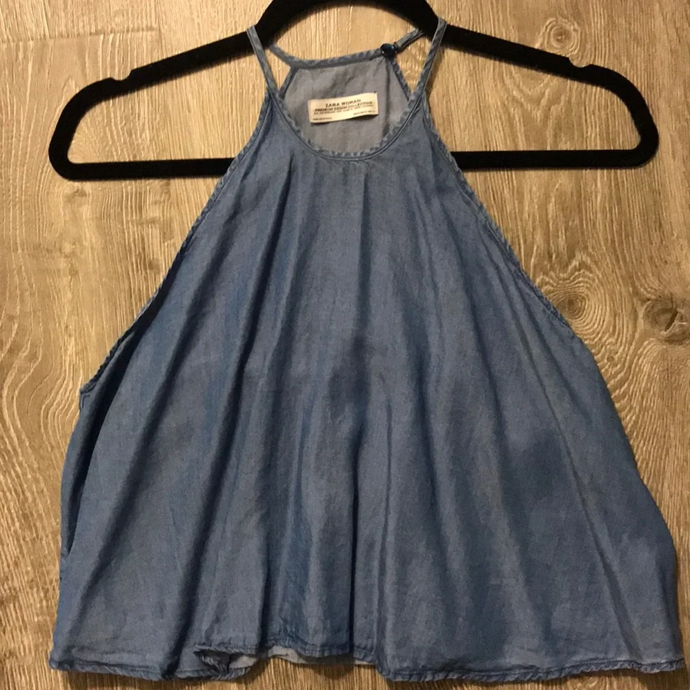 Zara denim crop top - Picture 3 of 4